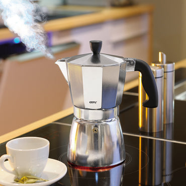 LUCINO Espressor aragaz, 3 cești, aluminiu