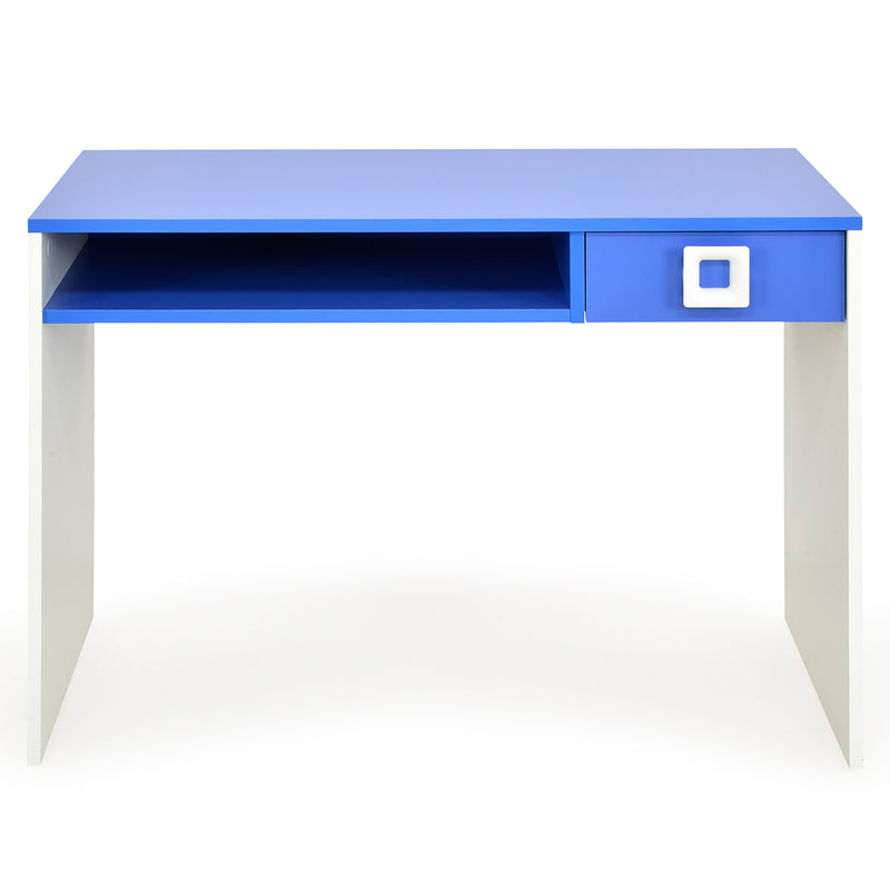 DALIN BLU Birou 1 nișă, 1 sertar reversibil