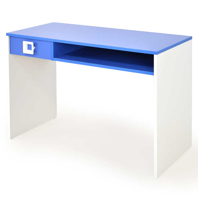 DALIN BLU Birou 1 nișă, 1 sertar reversibil