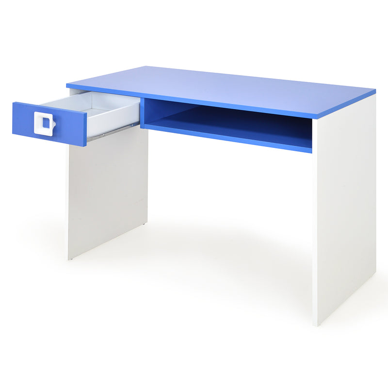 DALIN BLU Birou 1 nișă, 1 sertar reversibil