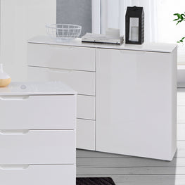 WILLIE Comodă 4 sertare, 1 ușă