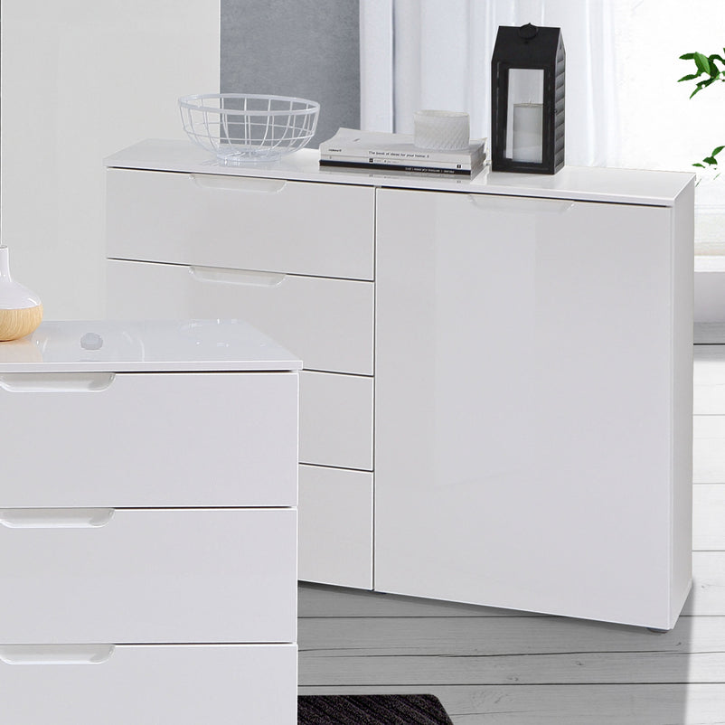 WILLIE Comodă 4 sertare, 1 ușă