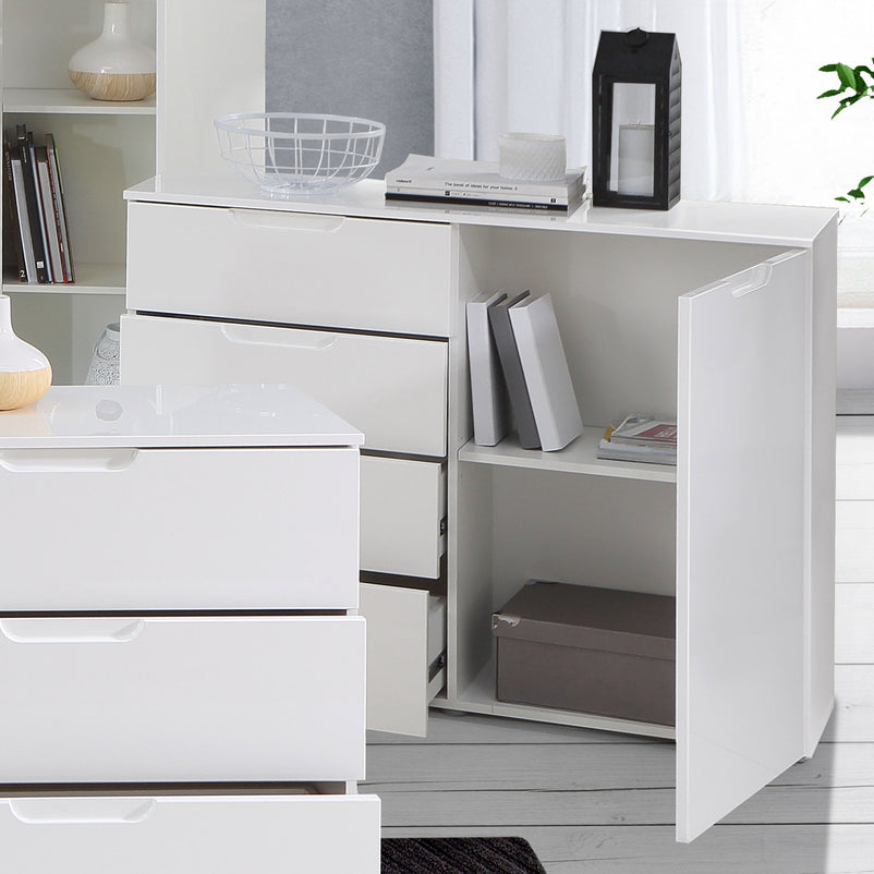 WILLIE Comodă 4 sertare, 1 ușă