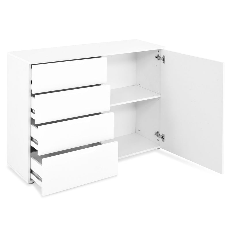 WILLIE Comodă 4 sertare, 1 ușă