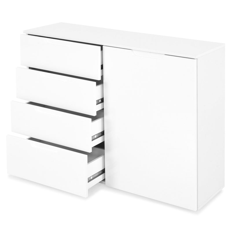 WILLIE Comodă 4 sertare, 1 ușă