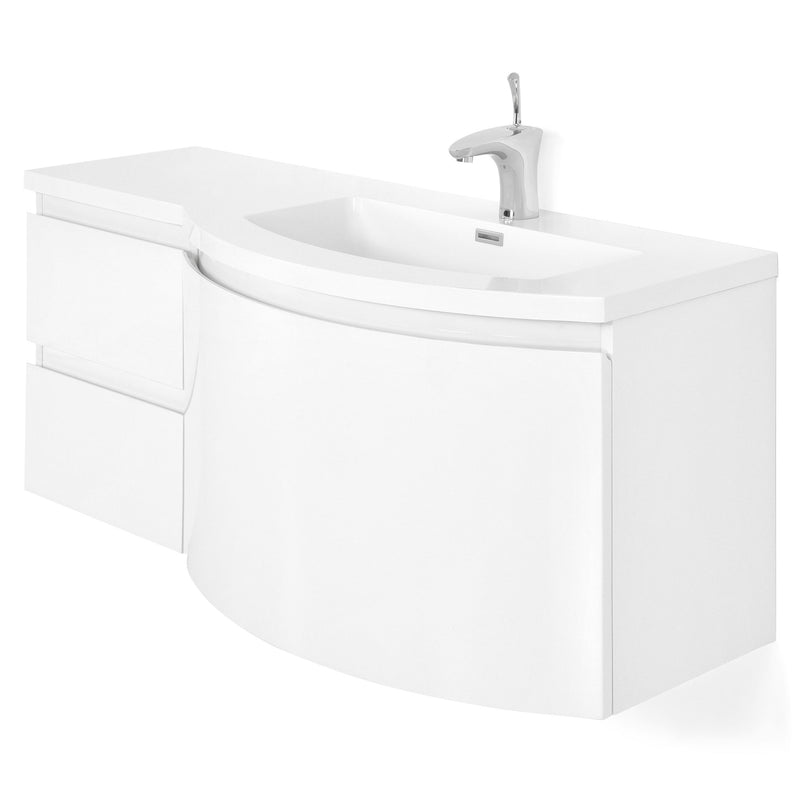 LAURENCE Set masca lavoar dreapta, lavoar și oglinda