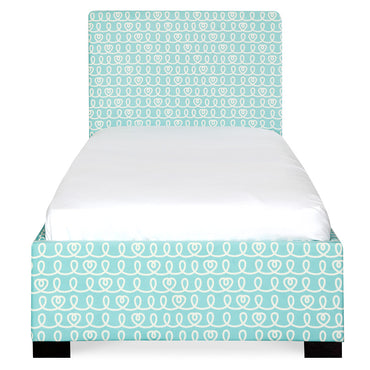 Pat tapitat 89x198cm, somiera inclusa FANCY CURLY MINT