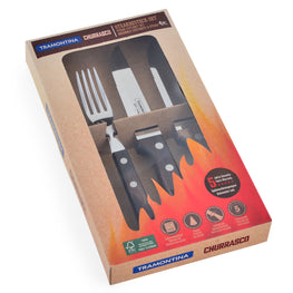 GAUCHO Set 4 piese, furculițe și cuțite pentru friptură