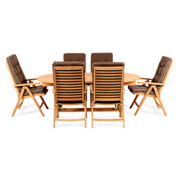 Set mobilier gradina/terasa, 6 scaune pliabile, masa TROPICAL