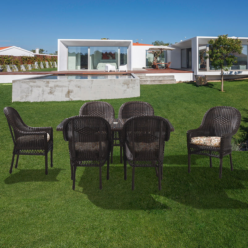 SUSAN Set mobilier terasă/grădină, 6 scaune și masă