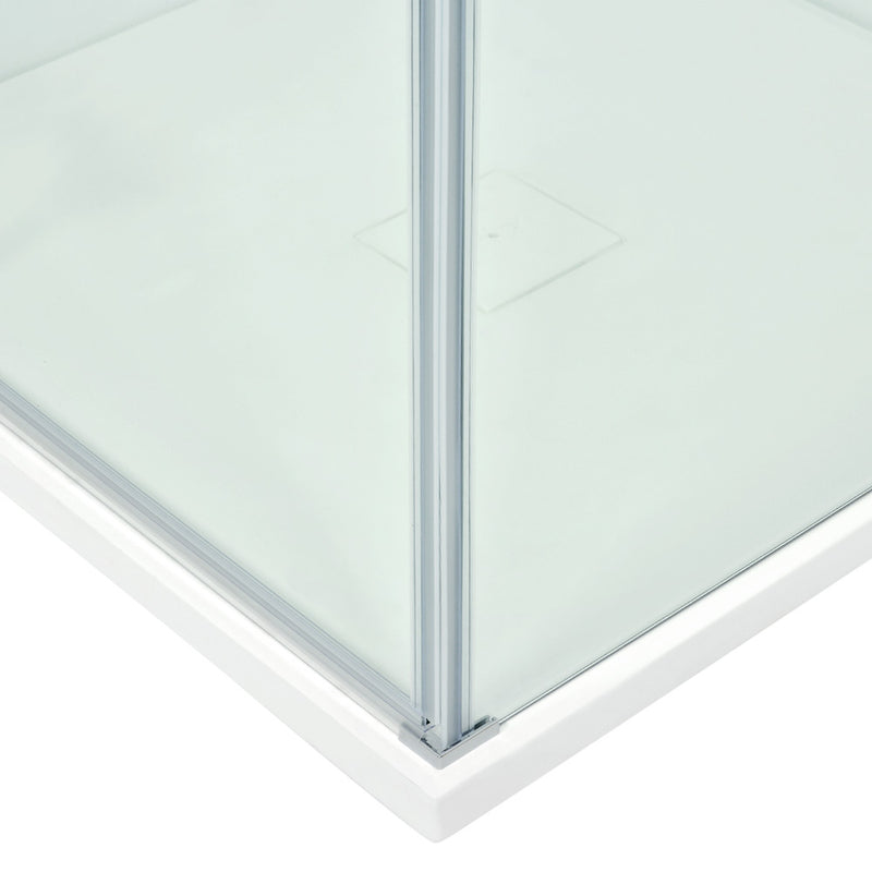 MEREDITH Sistem dus, 90x90x195 cm, sticla clara