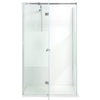 MEREDITH Sistem duș, 120x90x195 cm, ușă stânga, sticlă, sablat cu dungă decorativă