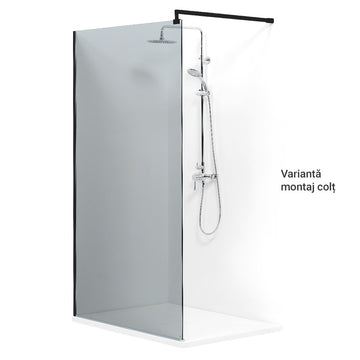 LIBERTY Sistem dus, 116x200 cm, sticla, fumuriu de la Mobexpert