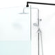 LIBERTY Sistem duș, 116x200 cm, sticlă, sablat cu dungă decorativa