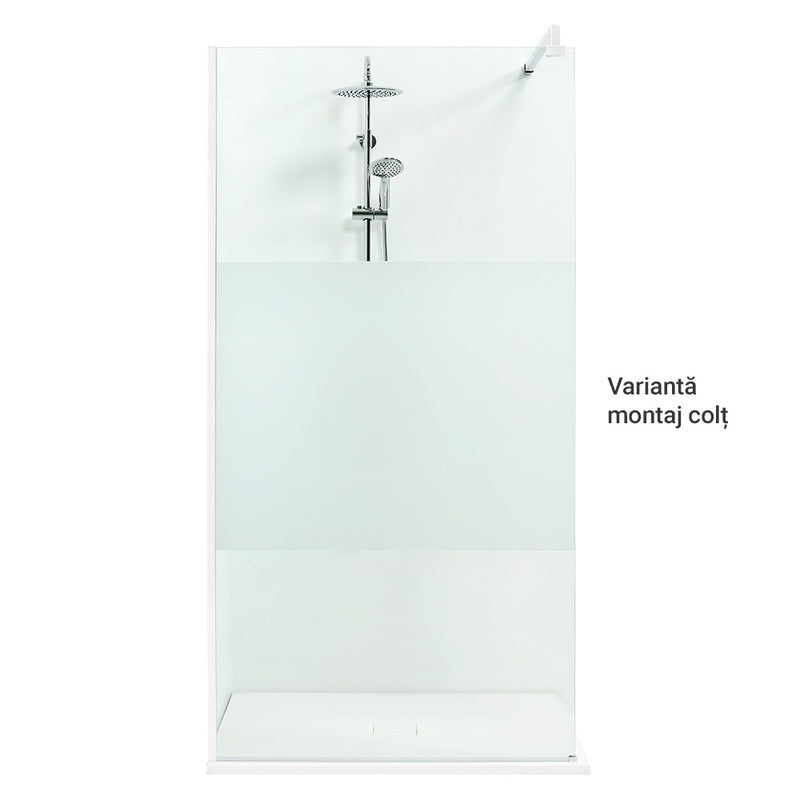 LIBERTY Sistem duș, 116x200 cm, sticlă, sablat cu dunga decorativa