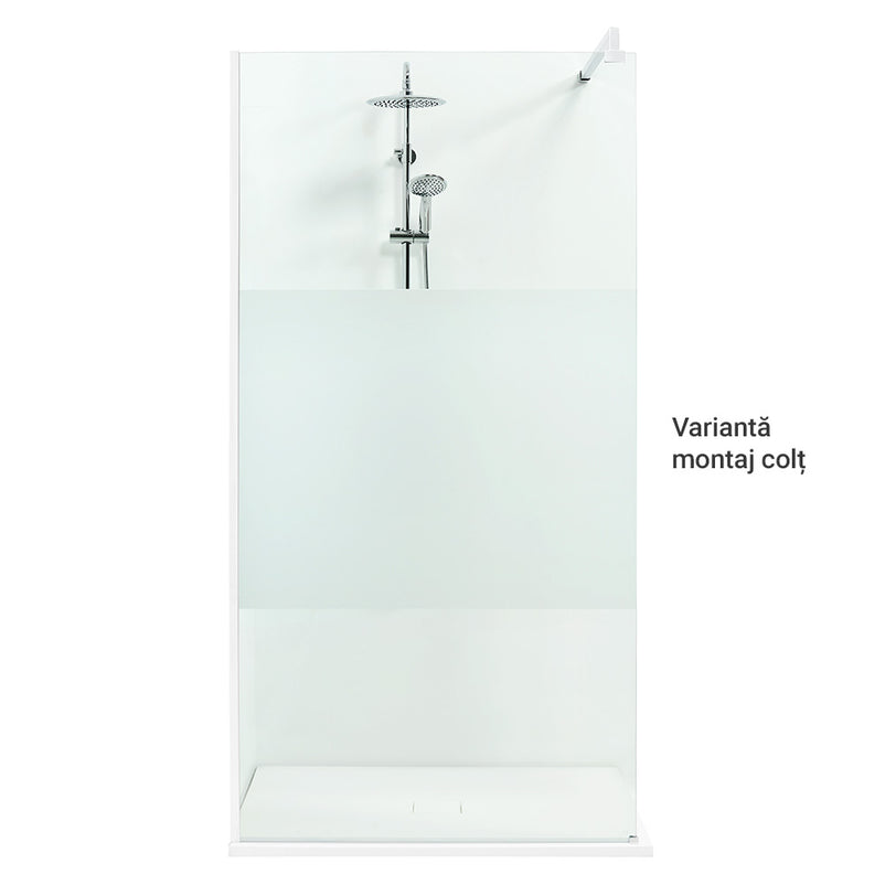 LIBERTY Sistem duș, 116x200 cm, sticlă, sablat cu dunga decorativa