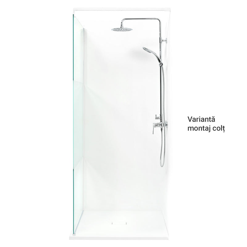 LIBERTY Sistem duș, 116x200 cm, sticlă, sablat cu dunga decorativa