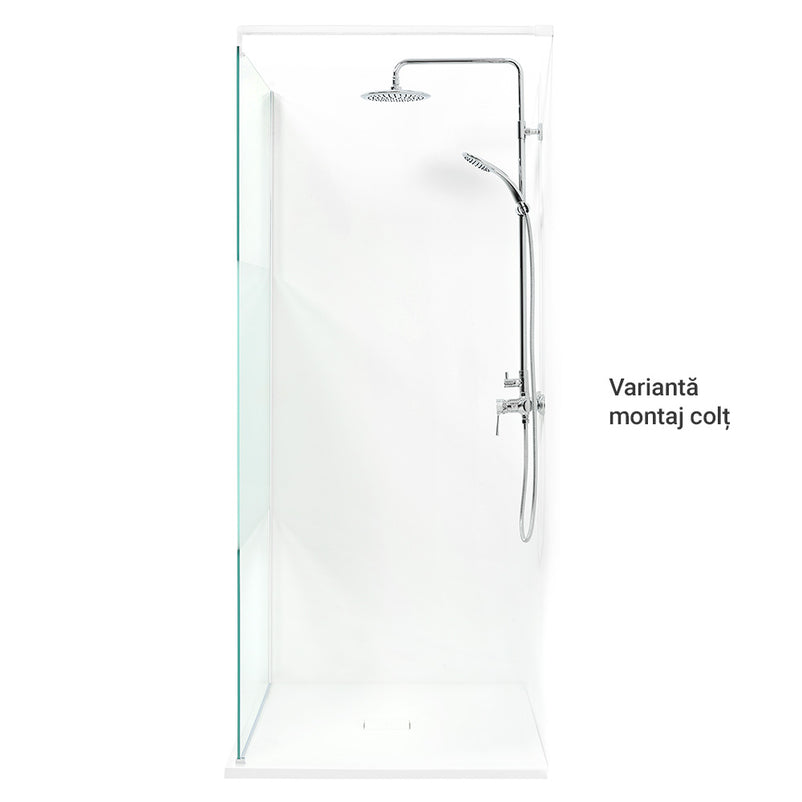 LIBERTY Sistem duș, 116x200 cm, sticlă, sablat cu dunga decorativa