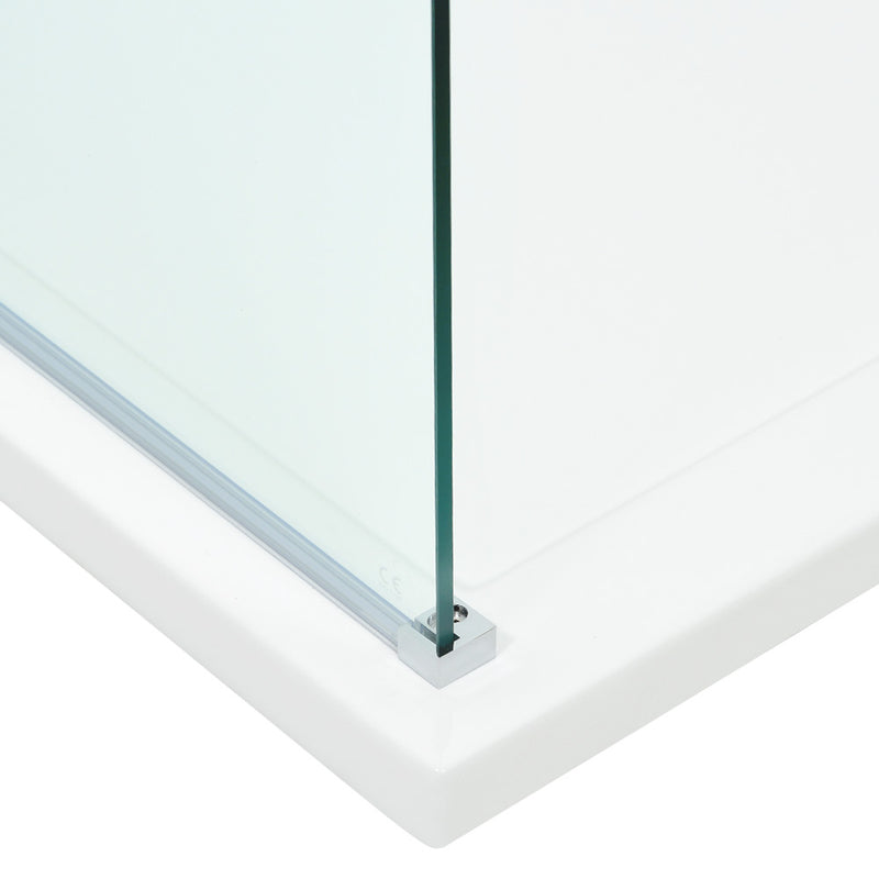 LIBERTY Sistem duș, 96x200 cm, sticlă, sablat cu dungă decorativa