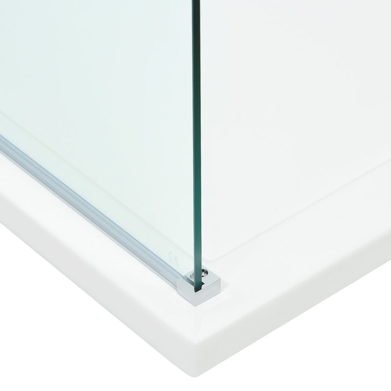 LIBERTY Sistem duș, 96x200 cm, sticlă, sablat cu dungă decorativa