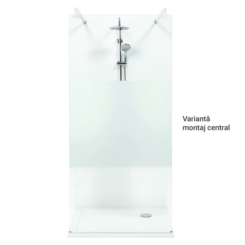 LIBERTY Sistem duș, 96x200cm, sticlă, sablat cu banda decorativa