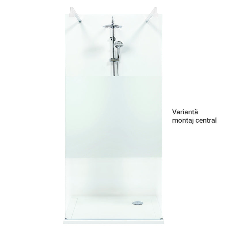 LIBERTY Sistem duș, 96x200cm, sticlă, sablat cu banda decorativa