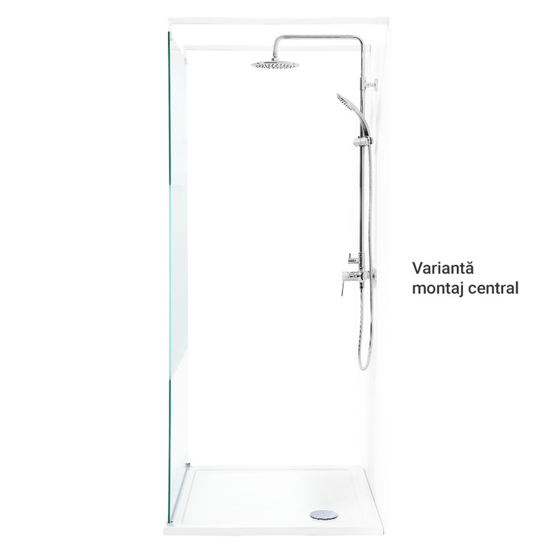 LIBERTY Sistem duș, 96x200cm, sticlă, sablat cu banda decorativa
