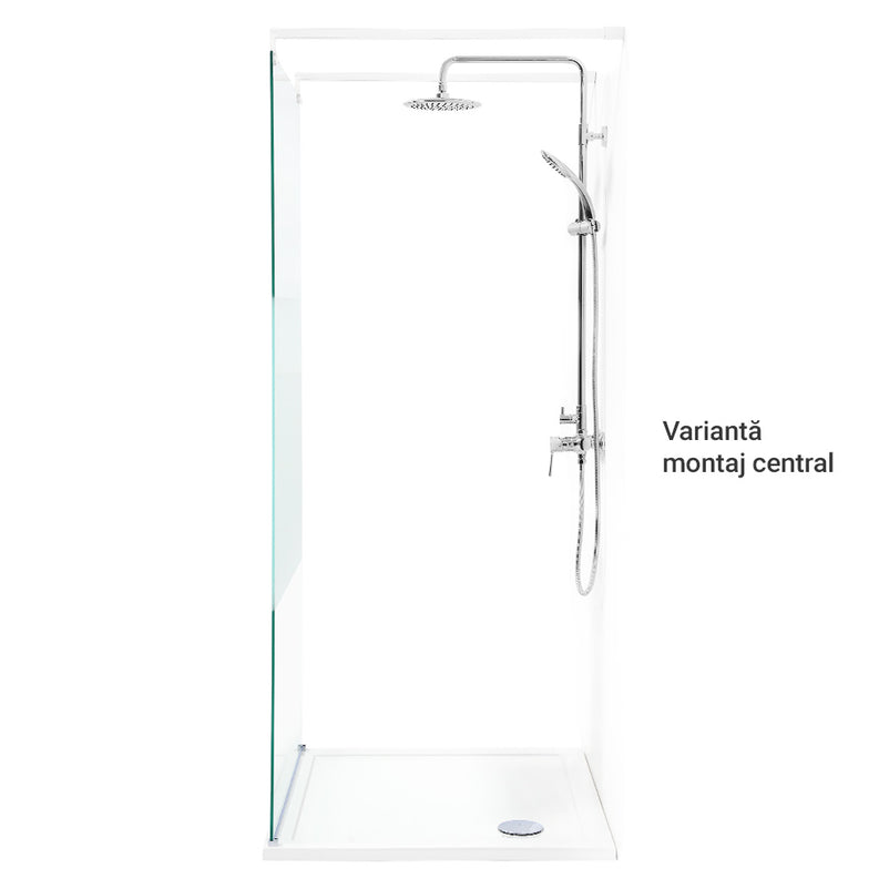 LIBERTY Sistem duș, 96x200cm, sticlă, sablat cu banda decorativa