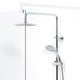LIBERTY Sistem duș, 96x200cm, sticlă, sablat cu banda decorativa