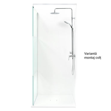 LIBERTY Sistem duș, 116x200cm, sticlă, sablat cu dunga decorativa