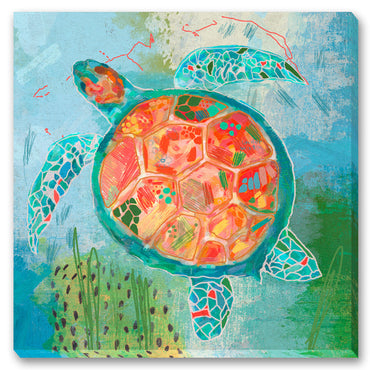 Tablou canvas 53x53 cm GREEN TURTLE