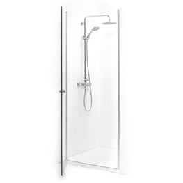 ROSETTE Ușă duș, 90x195 cm, sticlă sablată cu dungi, cu profil