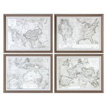 WORLD MAPS Set 4 tablouri