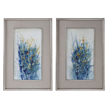 INDIGO FLORALS Set 2 tablouri